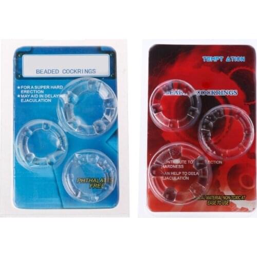 3pcs Cock Ring Erection Prolong Sex Penis Enlarger Orgasm Enhancer