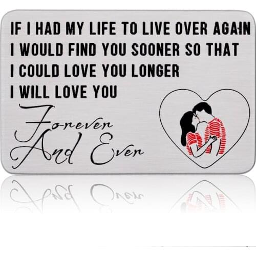 Valentines Day Wallet Inserts Gifts for Husband Boyfriend From Girlfriend Wife Anniversary Birthday Gifts for Couple Women Men