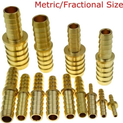 Brass Barb Hose ID Splicer Fitting Reducer /Equal Connector For Hose ID 6 8mm 1/8" 1/4" 3/8" 3/16" 5/16" 1/2" 3/4"