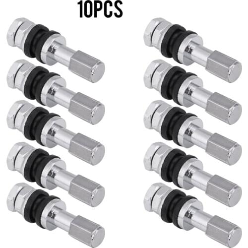 10pcs TR43E Metal Car Truck Motorcycle Tubeless Tire Tyre Valves Stems with Dust Cap Car Accessories
