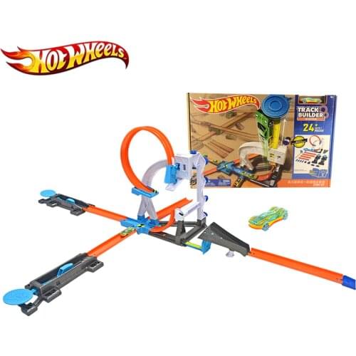 2017 Hot wheels 4 in 1 Super Track Pack Model Cars Kids Pvc Slot Car Toys Hot wheels Car Models Gift For Kids DIY Toys DLF28