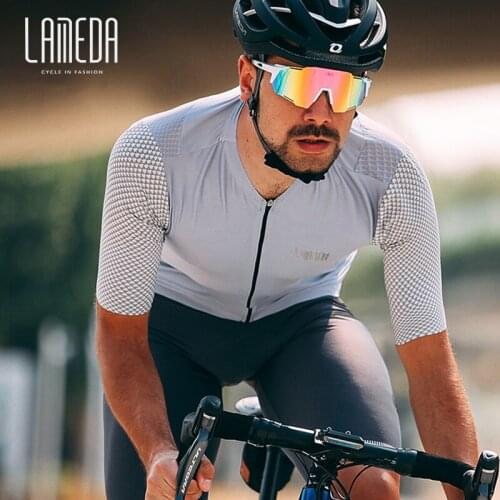 LAMBDA 2021 New Cycling Jacket Mens Summer Short Sleeve Speed Dry Road Bike Mountain Bike Jacket Asian Size