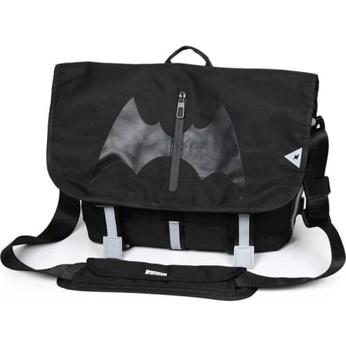 Bat Pattern Large Capacity Men Bicycle Messenger Bag Boys Skateboard Laptop Bike Bags Teenager Shoulder Bag Bolso Bicicleta
