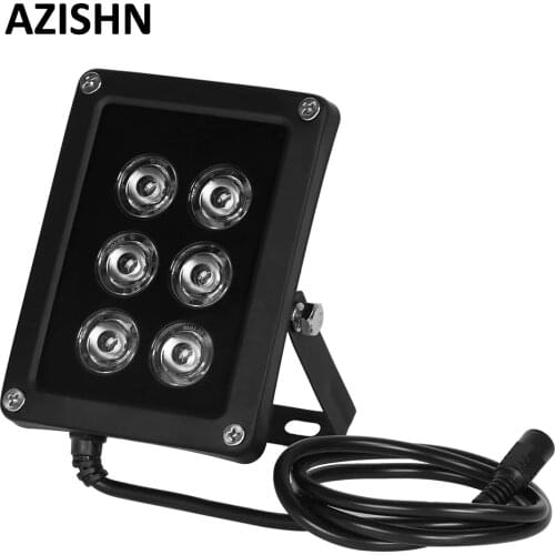 AZISHN NEW CCTV 6pcs Array LEDS IR illuminator infrared Light Waterproof Night Vision CCTV Fill Light for Surveillance Camera