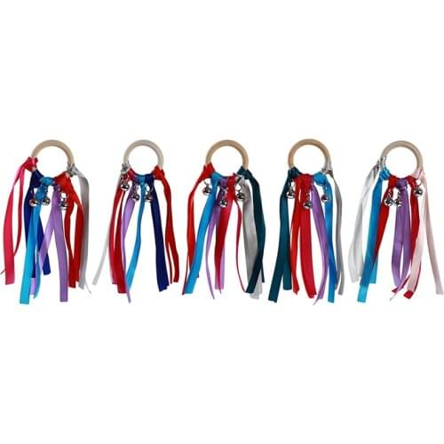 New Rainbow Streamers Ribbon Splice Colorful Dance Ribbon Art Gymnastics Ribbon Ballet Streamer Baby Toy Sports 5pcs/pack