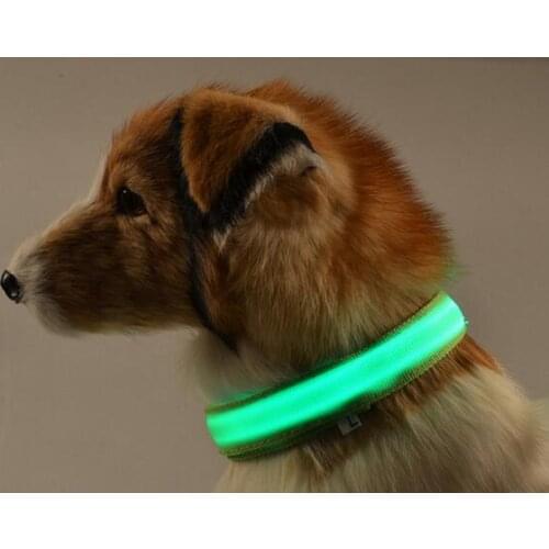 Newest Pet Glow LED Collar Dogs Nylon Luminous Flash Collar Belt Pet light jewelry Pet personalized supplies