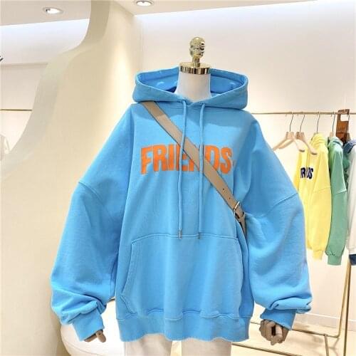 2021 Womens Autumn New Sweatshirt Korean Fashion Thin Letter Printing Students Casual Hoodies Streetwear Sudaderas Con Capucha