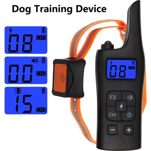 New Waterproof Rechargeable Dog Training Long Distance Training Device Up To 800meters With LCD Display Dog Training Supplies