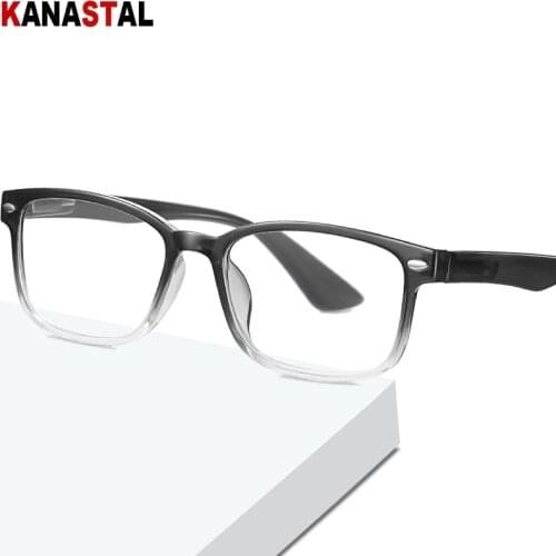 Men Womens Anti-Blu-ray Reading Glasses Retro Square Full Frame Elderly Reader Eyeglass Presbyopic Glasses Newspaper Books +4.0