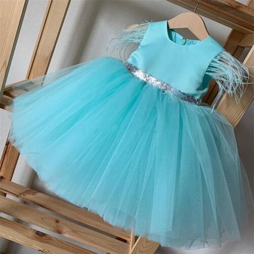 Newborn Baby Baptism Dress Tulle Princess Gown Infant 1 Year Birthday Dress Christmas Party Dress With Sequined Bow