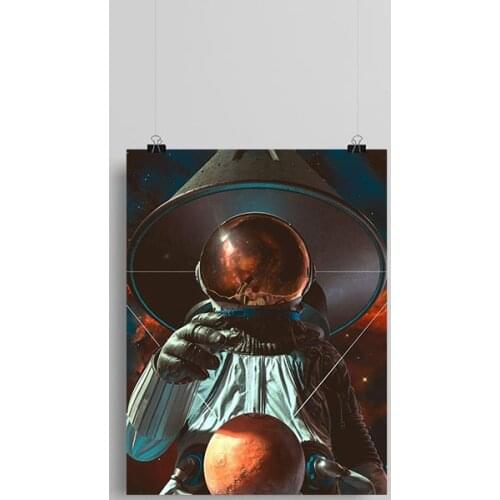 Retro Astronaut artwork Canvas poster Painting wall Art decor Living room Bedroom Study Home Decoration Prints