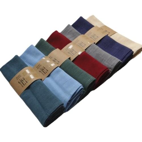 1Pcs Flax Cloth Napkin Home Wedding Party Kitchen Cup Dishes Towel Reusable Cloth Table Dining Room Family Dinners Decorative