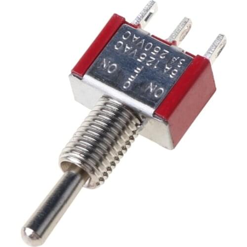 SPDT MTS-103 Red 3Pin ON-OFF-ON Mini 3 Position Toggle Switch AC250V 2A 120V 5A