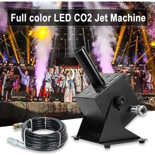 CO2 Cannon Cyro Effects LED CO2 Jet Machine 12X3w Angle Adjustable Co2 Blaster with Free 6m Hose Co2 Spray for Nightclub