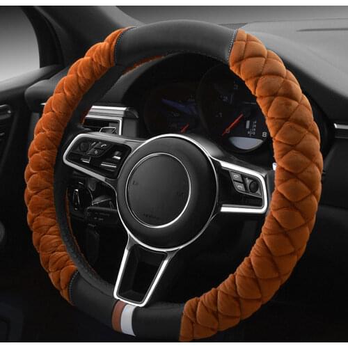 Universal Car Steering Wheel Cover Winter Decoration Cute 38cm Plush Footprint Auto Automobile Vehicle Steering Wheel Protector