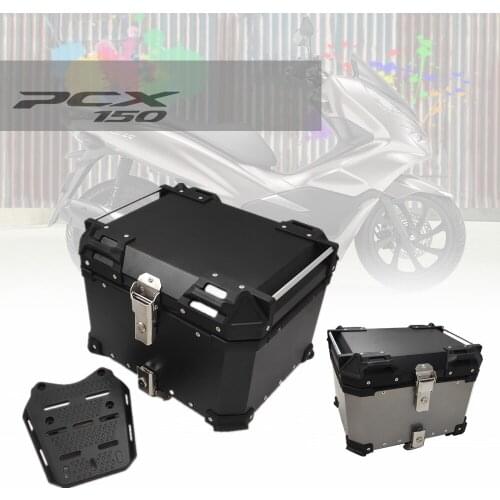 High Quality For Honda PCX 125 150 PCX150 PCX125 Tail Box Rear Luggage Case Trunk Storage Top waterproof aluminum alloy box