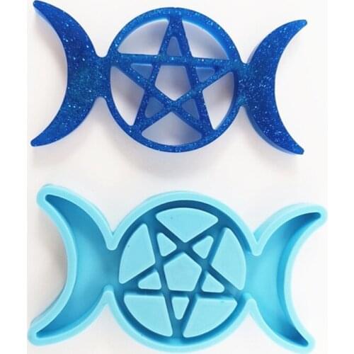 Stars Moon Keychain Epoxy Resin Mold DIY Crafts Jewelry Casting Tool Necklace Pendant Silicone Mould Au27 21 Dropship