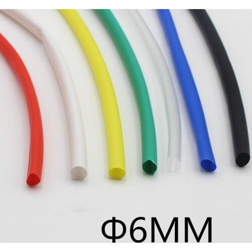 1Meter/lot) 6MM Inner Diameter White color Heat Shrinkable Tube / Heat Shrink Tubing Insulation casing sleeving