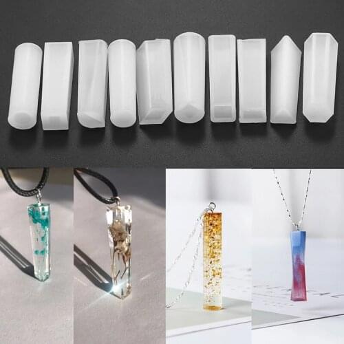 1 Pc Liquid Silicone Mold Long Pendant Necklace Epoxy Resin Molds For DIY Jewelry Finding Making Tools