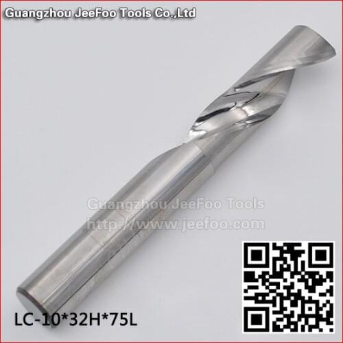 10*32*75 CNC Tools Uncoated Single Flute Solid Carbide End Mill Cutter ferramentasfor PVC or Aluminium
