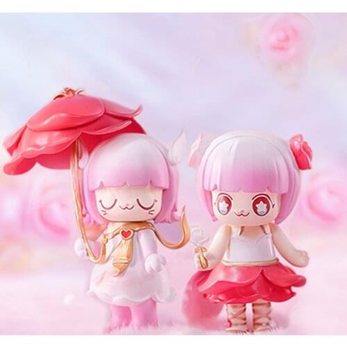 10 pcs/lot Kimmy Miki Flower Language Blind Box Toys Guess Bag Caja Ciega Blind Bag Toy for Girl Figures Kawaii Model Gift