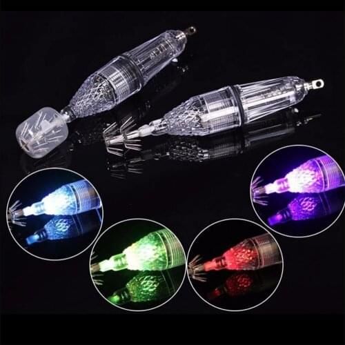 12cm/17cm LED Bait Lures Underwater Light Octopus Squid Lures Squid Bait Fishing Light Attractive Light Fishing Accessories F