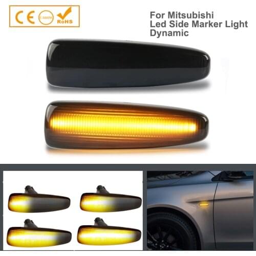 2Pcs LED Dynamic Side Mirror Turn Signal Light For Mitsubishi Mirage Outlander Sport Lancer Sportack Montero Pajero ASX
