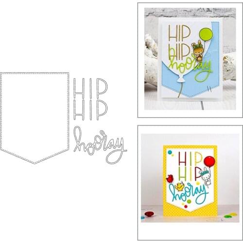 2020 New Words Happy Birthday Metal Cutting Dies Frame and Background Die Cut Scrapbooking For Card Making no Stamps Sets