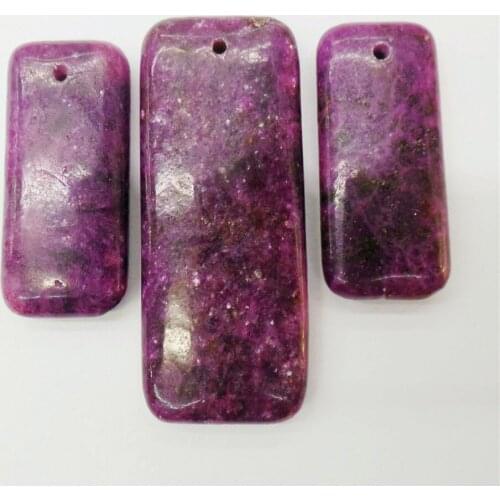 3Pcs/set 50x20x7mm/35x15x6mm Wholesale Natural Chalite Oblong Pendant Bead DIY Jewelry Accessories S902