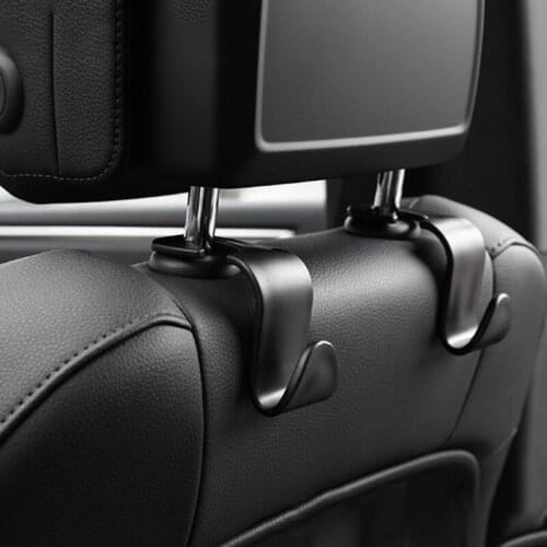 4 PCS Auto Hangers Car Back Seat Hooks Holder For Bag Purse Cloth Grocer Fixed On Headrest Car Styling Accessories