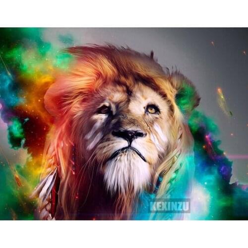5d Diamond Embroidery -lion- Full Square Diamond Mosaic Diamond Painting Picture Rhinestone Landscape Home Decoration