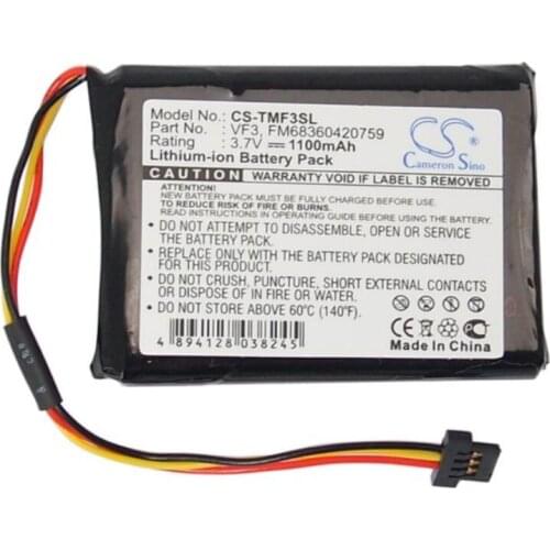 Cameron Sino 1100mah battery for TOMTOM Go XL330S Quanta FM68360420759 VF3 batteries