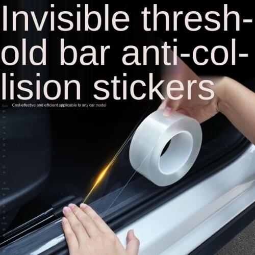 Car Stickers Door Edge Protector Universal Car Door Sill Sticker Anti Scratch Transparent Film Protection Style Auto Accessories