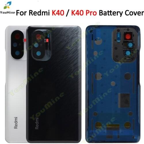 Cover For Redmi K40 Pro K40 Battery Back Cover Door Rear Housing+ Camera Lens Case Assembly For Redmi K40pro Back Housing