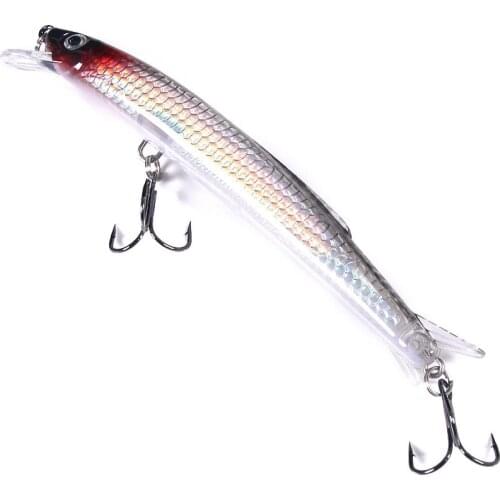 HENGJIA Laser Minnow Sea Fishing Lure Wobbler Rattle Sound Hard Bait Artificial Jerkbait 12cm 10.5g