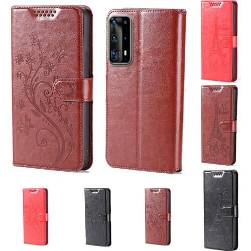 Intaglio icon butterfly flower Tower Flip Leather Wallet Phone Case For Huawei P40 Pro Plus Phone cover with card slot