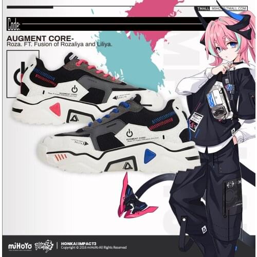 3D Game Honkai Impact 3 Cosplay Anime Sneakers Fervent Tempo Theme Colorblock Fashion Shoes Halloween Accessories Xmas Gift