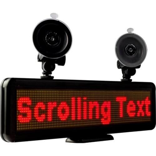 11.8 x 4.3 Inches AC110V 220V DC9 - 30v Store, Red Scrolling LED Car Display Screen Board Usb Programmable And Rechargable