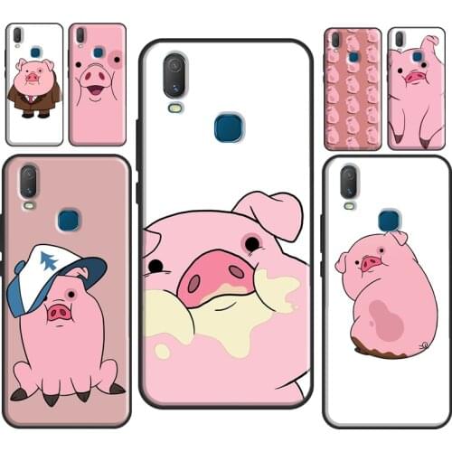 Cute PINK Kawai Pig Cover For Vivo V20 SE Y11 2019 Y1S Y12 Y17 Y30 Y50 Y81 Y91C V11 Y20 i V17 Neo Phone Case