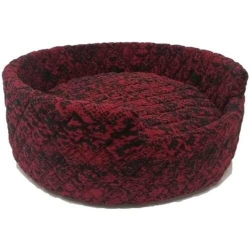 Muud Fashion Washable Donut Cat Bed (50x20) Sponge & Fiber Red