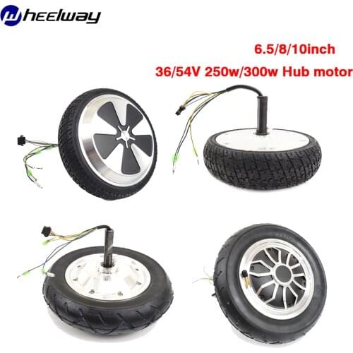 6.5/8/10inch Hub motor 36/54V 250w/300w electric balance car motor wheel electric scooter solid/vacuum tire motor Hub motor