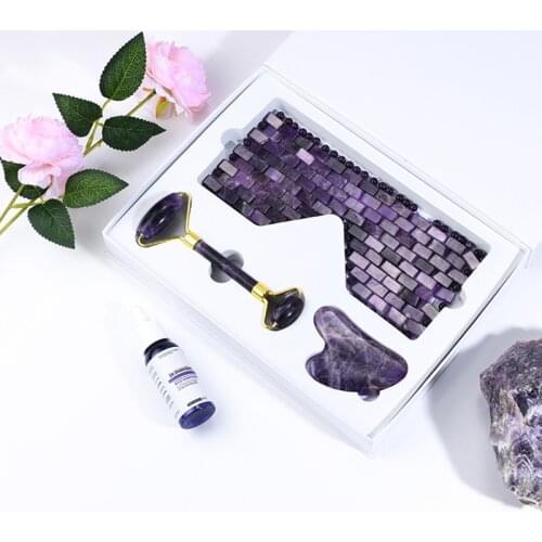 3Pcs/Suit Natural Jade Skin Care Set Facial Massage Gouache Scraper Jade Eye Mask Body GuaSha Skin Care Tool Home Face Firm Lift