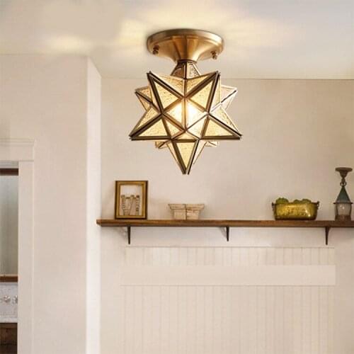 Single corridor aisle lamp copper ceiling lamp simple entrance porch lamp Modern Lighting Nordic Minimalist Pendant Over Dining