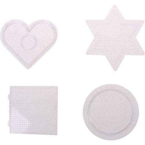 4Pcs Diy Transparent Shape Puzzle Template For 2.6mm Hama Beads Perler Beads