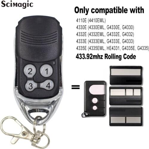 Garage Remote Control For Liftmaster Chamberlain Motorlift 4330E 4332E 4333E 4335E 4335EML HE4331 G4335E G4335 433.92MHz