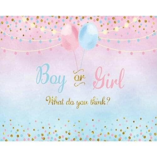 Blue Pink Balloons Gender Reveal Party Backdrop Baby Shower Room Party Decor Photo Booth Studio Prop