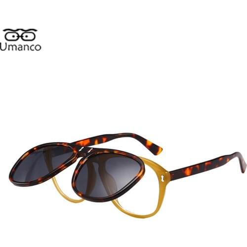 Double Flip Cover Steampunk Sunglasses Men Women Trend Cool Punk Sunglasses Flat Lens Patterned Frame UV400 Shades Goggles