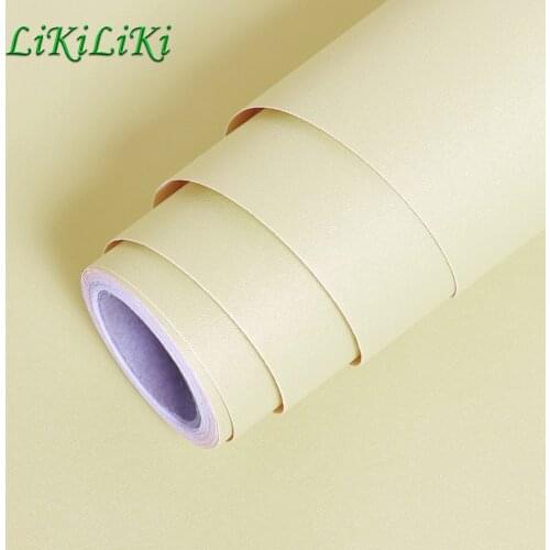 Modern Living Room Furniture Wallpaper Desktop Waterproof Sticker for Bedroom Self Adhesive Contact Paper Pure Color Home Decor