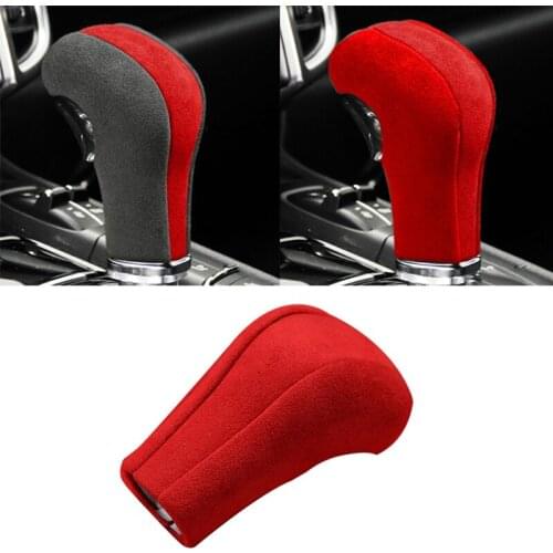 Alcantara Suede Car Gear Shift Knob Cover Gearbox Gear Head Decoration Cover for Porsche- Cayenne 2010-2017