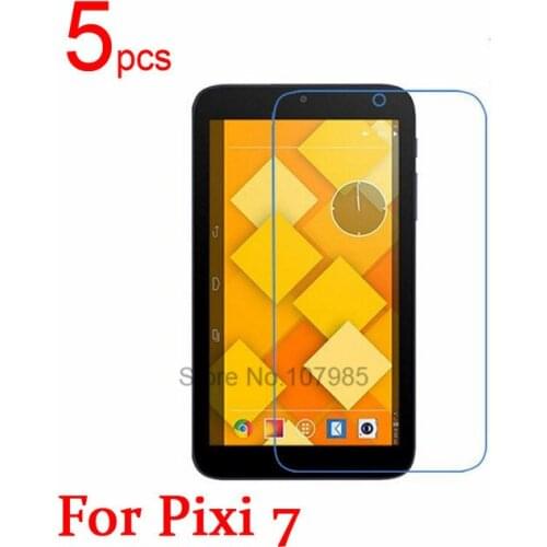 5Pcs Ultra Clear HD LCD Screen Protector Screen protective Film For Alcatel One Touch pixi 7 7" Protective Film +Clean Cloth